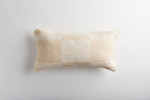 Tolima Lumbar Nieve Cream Pillow Case | Pillows by ZUAHAZA | Finca San Felipe in La Calera