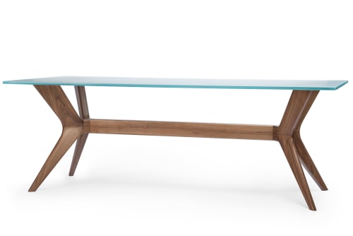 Moran Dining Table - Glass Top | Tables by EK Reedy Furniture
