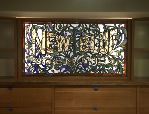 New Blue Construction Signage | Signage by Soda Ash & Sand | New Blue Construction in Chattanooga