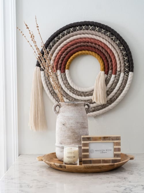 A Good Life Intention Wheel | Macrame Wall Hanging in Wall Hangings by Ooh La Lūm