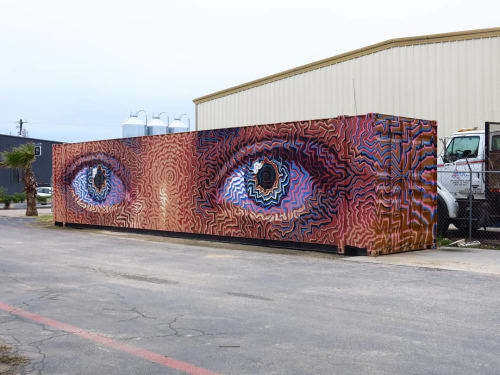 Eyes In The Yard | Street Murals by Bill Tavis | The Yard in Austin