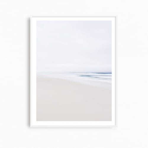 Minimalist neutral coastal art, "Winter Beach" photograph | Photography by PappasBland