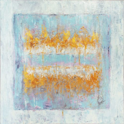 Ice Cube Spring | Oil And Acrylic Painting in Paintings by Jill Krutick | Jill Krutick Fine Art in Mamaroneck