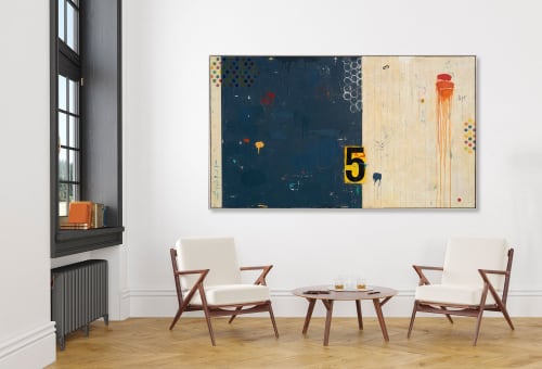 My Own Little Party 48"x84" (framed) | Paintings by Bibby Art