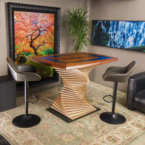 Aquatic Orbits high table sculpture. | Tables by Cline Originals
