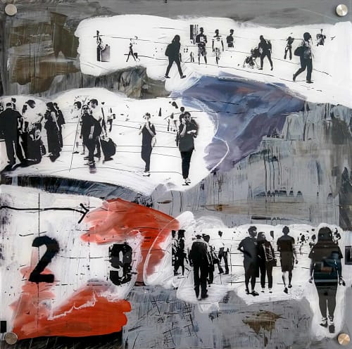 URBN CROWD V | Oil And Acrylic Painting in Paintings by Sven Pfrommer