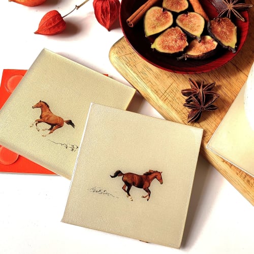 Coaster Set — Wild Horse | Tableware by 204 Haus Crafters