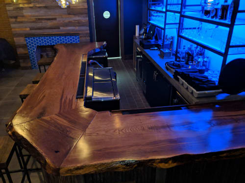 Oak Bar | Furniture by Michael Colemire Designs | Beehive Augusta Tavern in Augusta