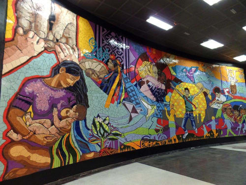 La infancia que debe ser | Murals by ShetuKiltra | Metro Bellas Artes - Barrio Lastarria in Santiago