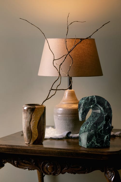 "Metis" Horse sculpture in Alpi Green Marble