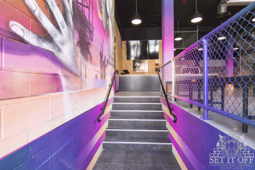 Dribbles - Full Fit Out Interior | Interior Design by Set It Off Murals | Dribbles Burgers Geelong in Geelong