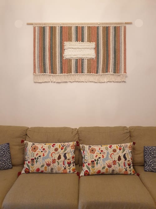 Cloud in a Coloured Waterfall | Wall Hangings by Leonor MacraMaker