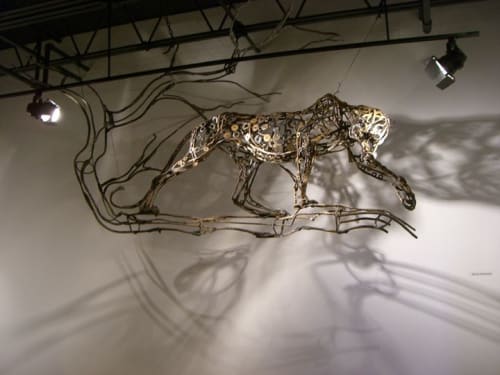 Spotted Catamount | Public Sculptures by Wendy Klemperer Art Inc | Sage Lodge in Pray