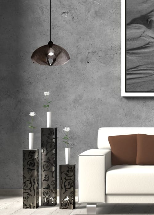Pendant Light, Parachute I, small, Steel Wire Mesh | Pendants by Anne Lindsay Studio