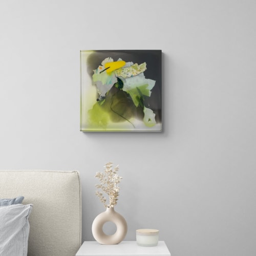 Goldfish, Grant Me A Wish (16 x 16") | Mixed Media by Calina Hiriza