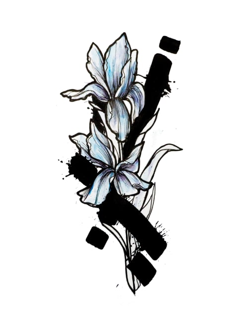 Iris Blue | Watercolor Painting in Paintings by ZJA