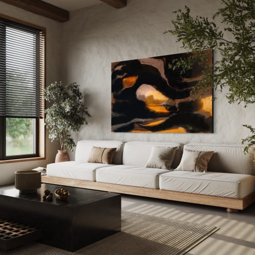 Golden Hour Original Abstract Resin Painting | Paintings by MELISSA RENEE fieryfordeepblue  Art & Design | Salon Platinum - Aliso Viejo, Orange County, CA in Aliso Viejo