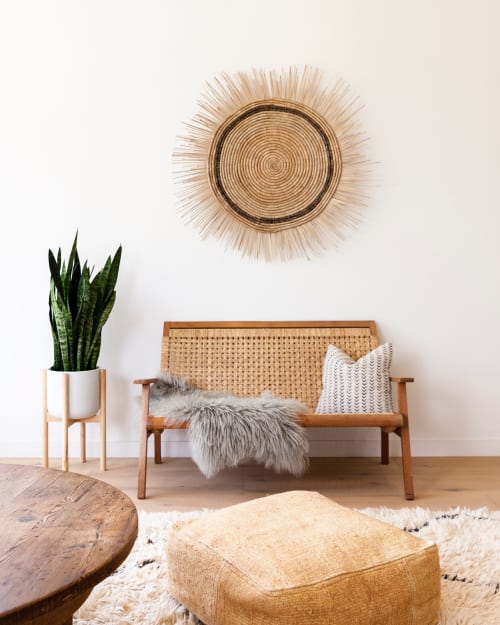 Vintage Hemp Floor Pouf | Pillows by HOME