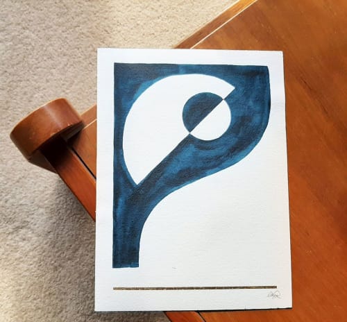 Prussian Blue - Fig. A | Wall Hangings by Chrysa Koukoura