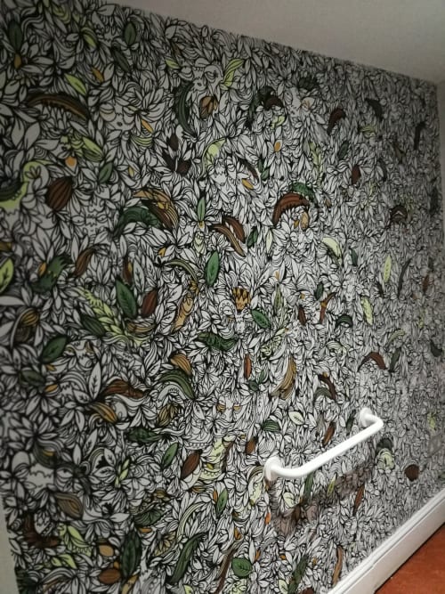 The Den's toilet | Murals by Lucy Baxendale | The Den Restaurant in Hereford