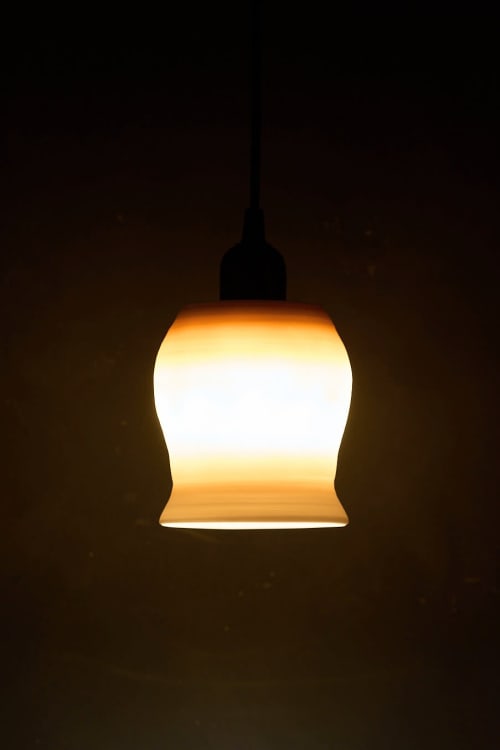 Miren Translucent Porcelain Pendant — Hand-Thrown Ceramic | Pendants by Quell Ceramics