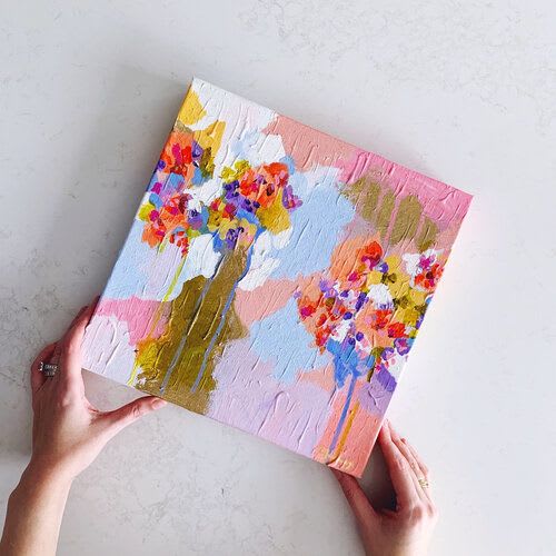 "Adoration" Painting | Oil And Acrylic Painting in Paintings by Laura Fedorowicz