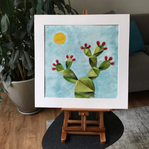 Nopal Under the Summer Sun (SOLD) | Paintings by Laila Vazquez
