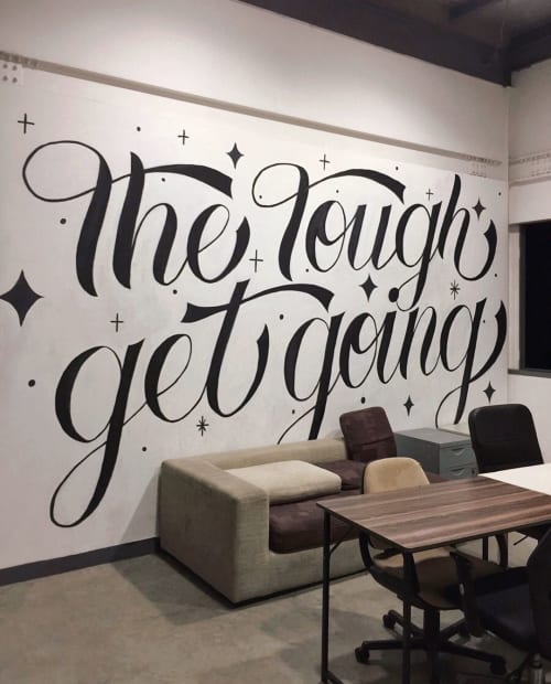 The Tough Gets Going Mural | Street Murals by Leah Chong | BLOCK71 Singapore in Singapore