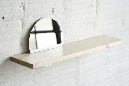 Floating Mirror Hardwood Shelf - Small | Ledge in Storage by THE IRON ROOTS DESIGNS