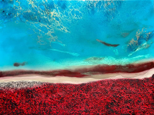 Aerial Australia #2 | Mixed Media in Paintings by Ana Hefco Art
