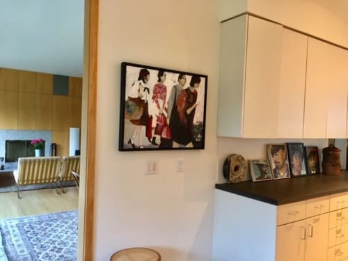 Girls Shopping in Japan | Paintings by Ruth Shively
