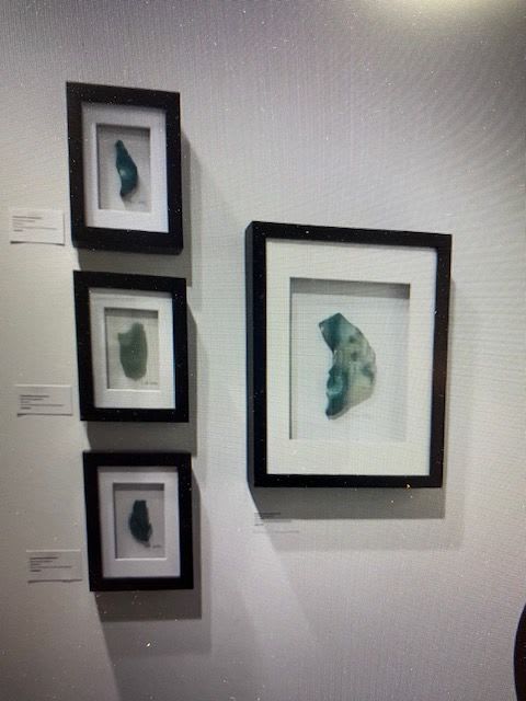 11x14 Framed Stone Artwork (Chrysocolla) | Wall Hangings by Scott Gentry Sculpture, LLC