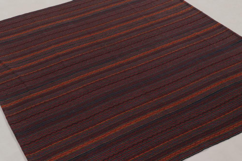 Vintage Persian Kilim in Red and Blue Stripes with Geometric | Rugs by Rug and Kilim