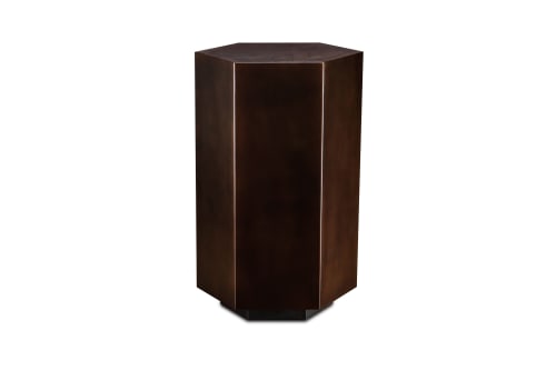Modern Side Table in Patinated Steel from Costantini, Ettore | Tables by Costantini Designñ