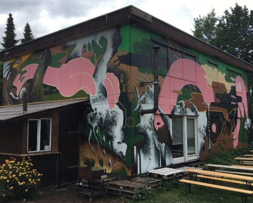 “Camouflage/Latitude” Mural | Murals by BS Just More (Bulky Savage) | Latitude Record Store in Berlin