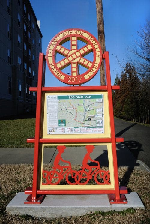 Rhode Island Trolley Trail Sculptural Signage | Public Sculptures by Charles Bergen Studios