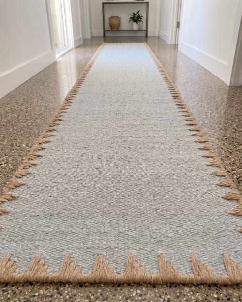 Handwoven Woolen Runner Rug | Rugs by Evergreen Carpets