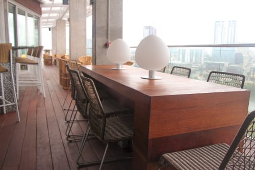 Spanish Cedar Lounge Tables | Tables by Mockingbird Made | The Catherine in Austin