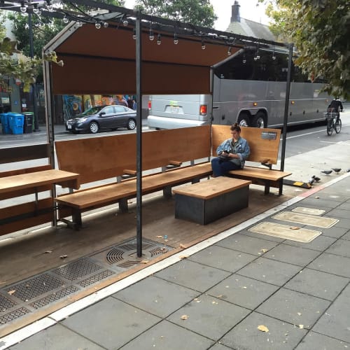 Parklet | Furniture by Jeff Burwell | Dandelion Chocolate in San Francisco