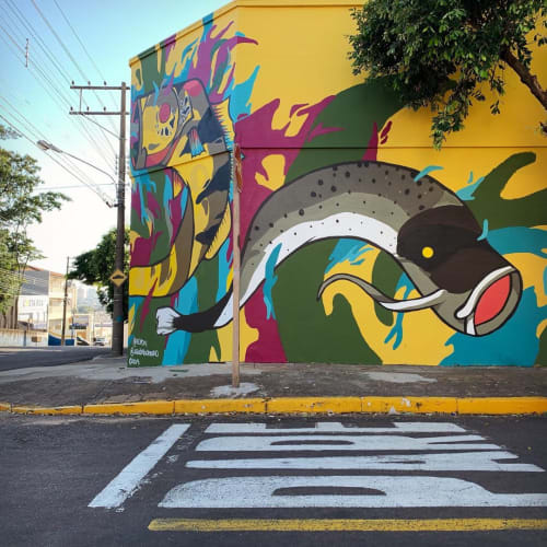 Tucunarés & Pintados | Street Murals by Felipe Yung (Flip)