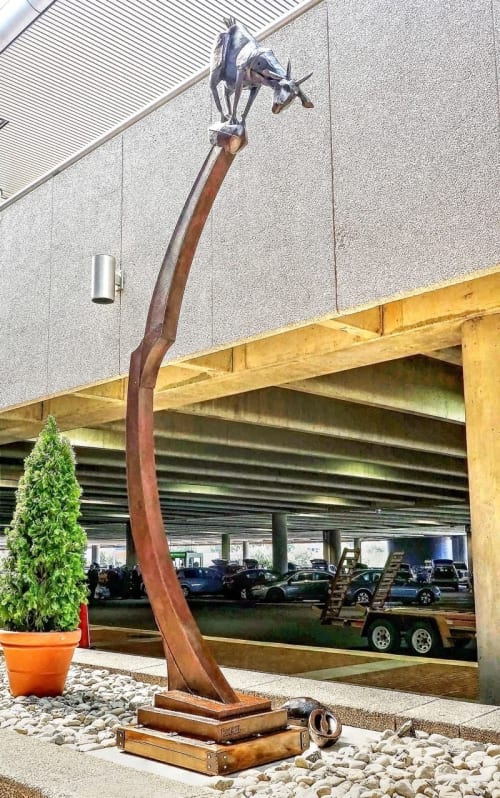 "For No Apparent Reason" | Public Sculptures by paul hill sculpture | Piedmont Triad International Airport in Greensboro