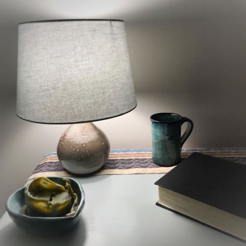 Brown Lamp | Lamps by White Lotus Pottery