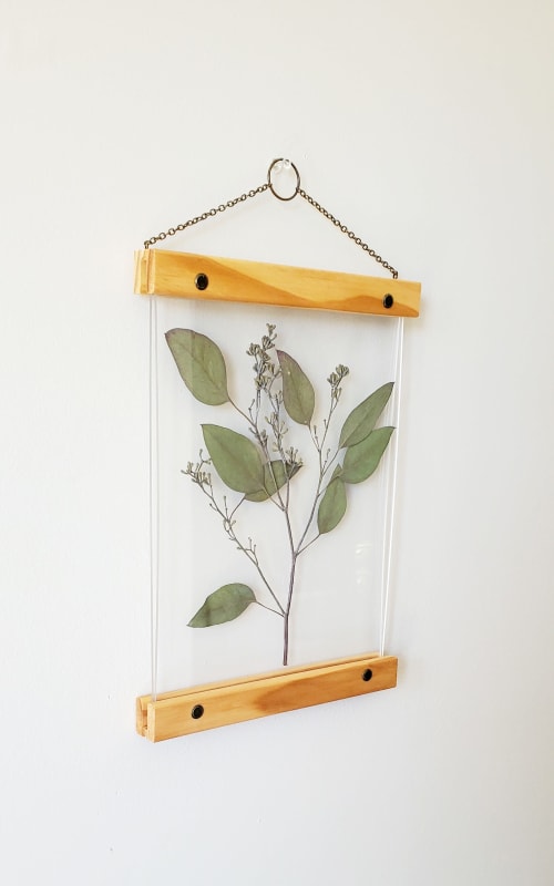 Eucalyptus press flower wall art rustic decorative frame set | Decorative Objects by Studio Wildflower
