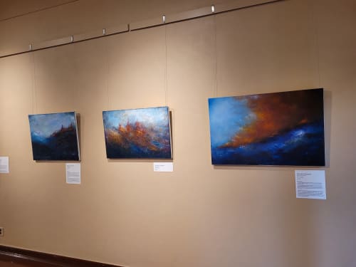 Saffron Skies | Paintings by Nilou Farzam | Marin County Civic Center in San Rafael
