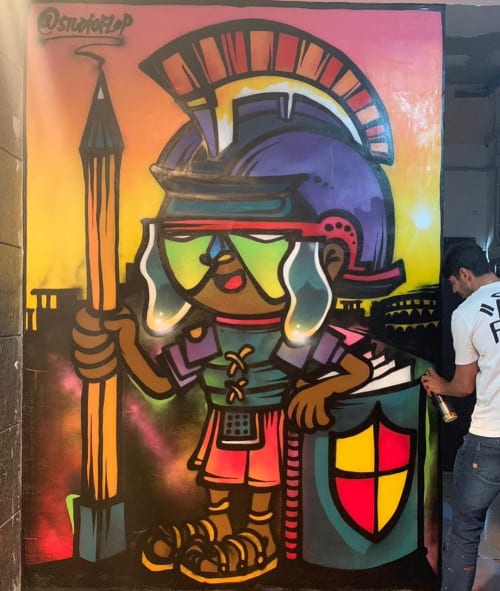 Education Gladiator | Murals by Fábio Panone | Spin Time in Roma