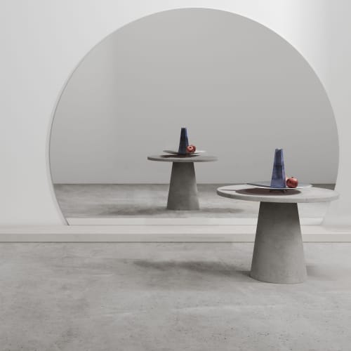 "Nasrullah" Azul Macaubas and gray marble centerpiece | Decorative Objects by Carcino Design