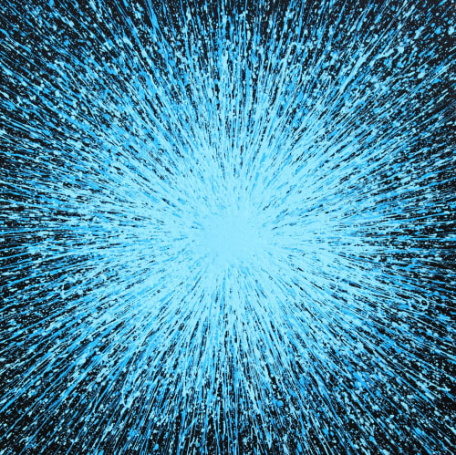 Blue Star | Oil And Acrylic Painting in Paintings by Isabelle Pelletane