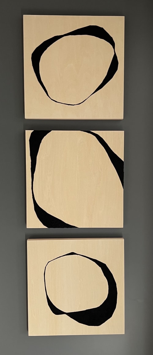 Cycles Triptych | Oil And Acrylic Painting in Paintings by Kim Painter Art