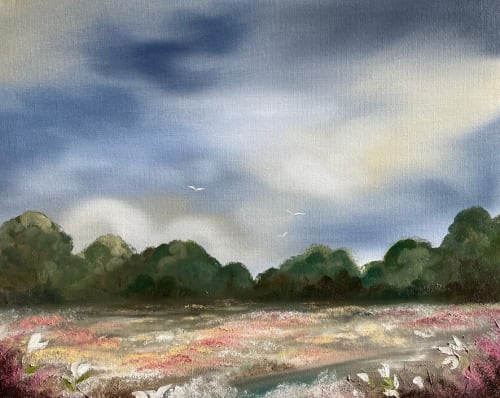 The Moving Sky, 16x20" oil on canvas | Oil And Acrylic Painting in Paintings by Laura Blue Art