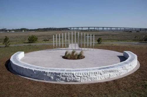 "Toward", Sculptural Bench | Public Sculptures by Joe Segal | Dr Robert B. Hayling Freedom Park in St. Augustine